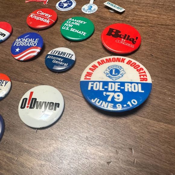 Vintage Collection 50s-80s Political Buttons Pinback Lot (set of 16) - Picture 10 of 11
